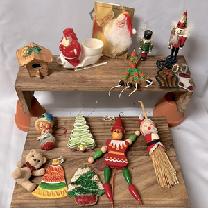 Set of (16) unique vintage mid century Christmas‎ ornaments